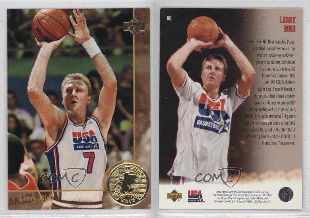 199495 Upper Deck USA Basketball 86 Larry Bird Team (Olympics) Card