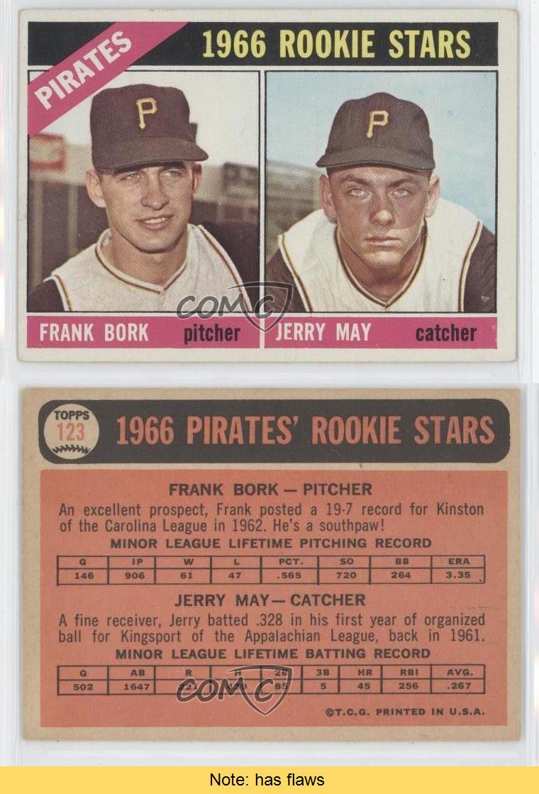 1966 soldes Topps 1966 Rookie Stars Frank Bork Jerry May #123