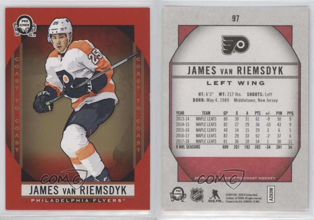 2018-19 O-Pee-Chee Coast to Coast Canadian outlet Tire Red James van Riemsdyk #97