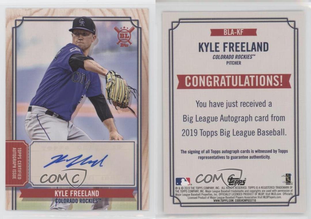 Autograph 2019 Topps Heritage Card #253 Rockies Kyle Freeland Signed 