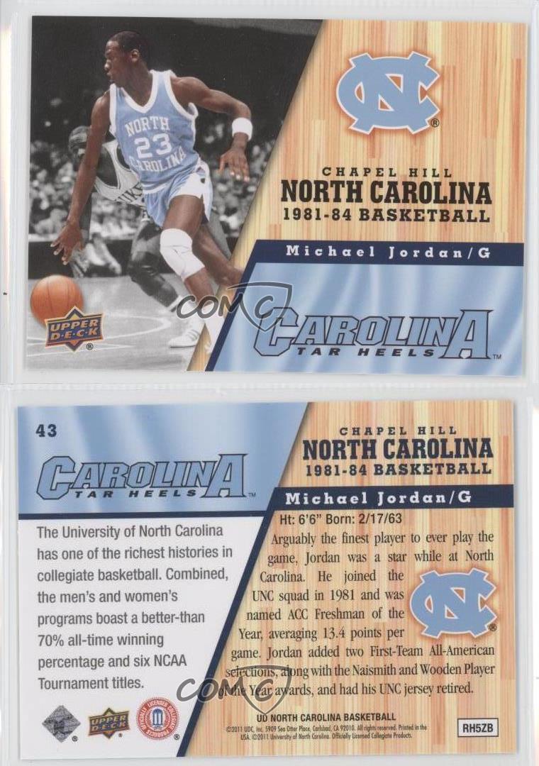 michael jordan unc card