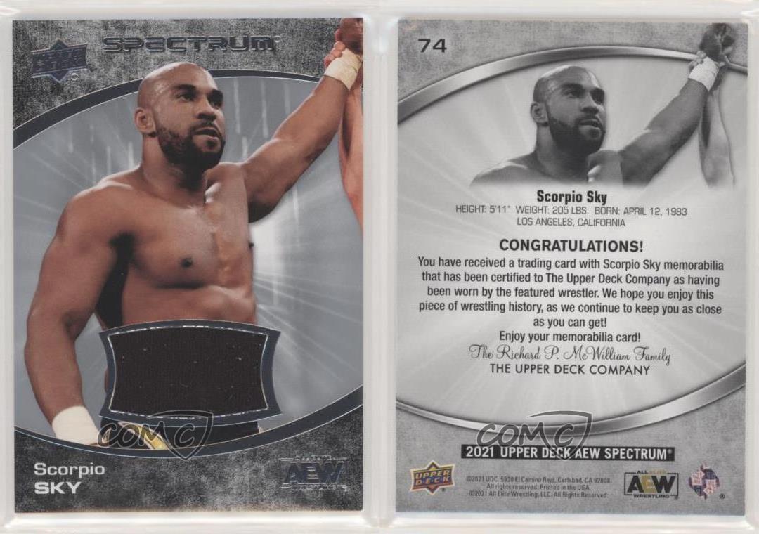 2021 Upper Deck AEW Spectrum Memorabilia Scorpio Sky #74 Rookie RC