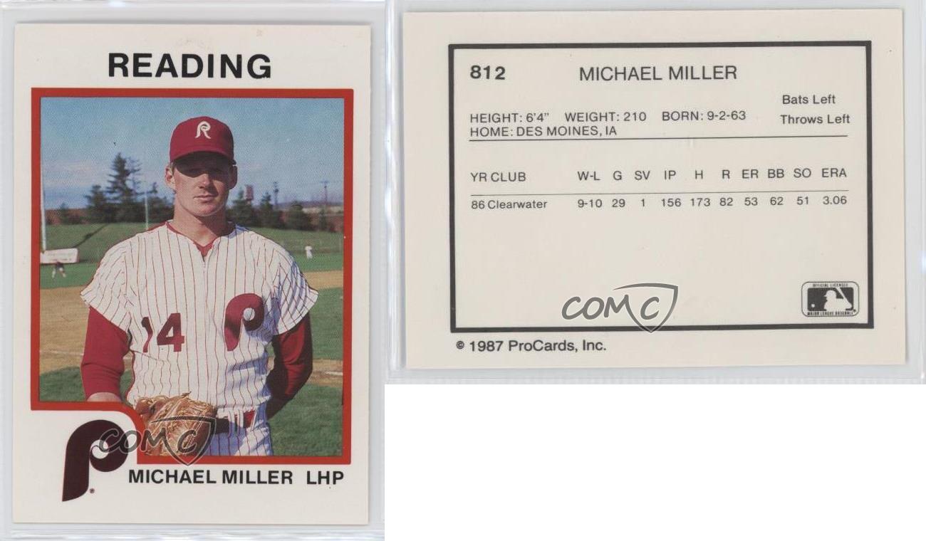 1987 ProCards Minor League Mike Miller #812 - Picture 4 of 4