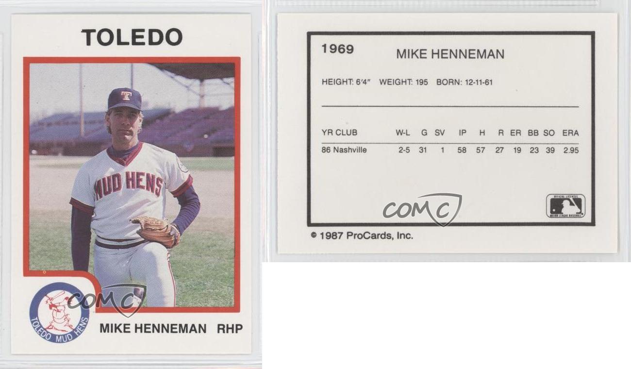 1987 ProCards Minor League Mike Henneman #1969 - Picture 4 of 4