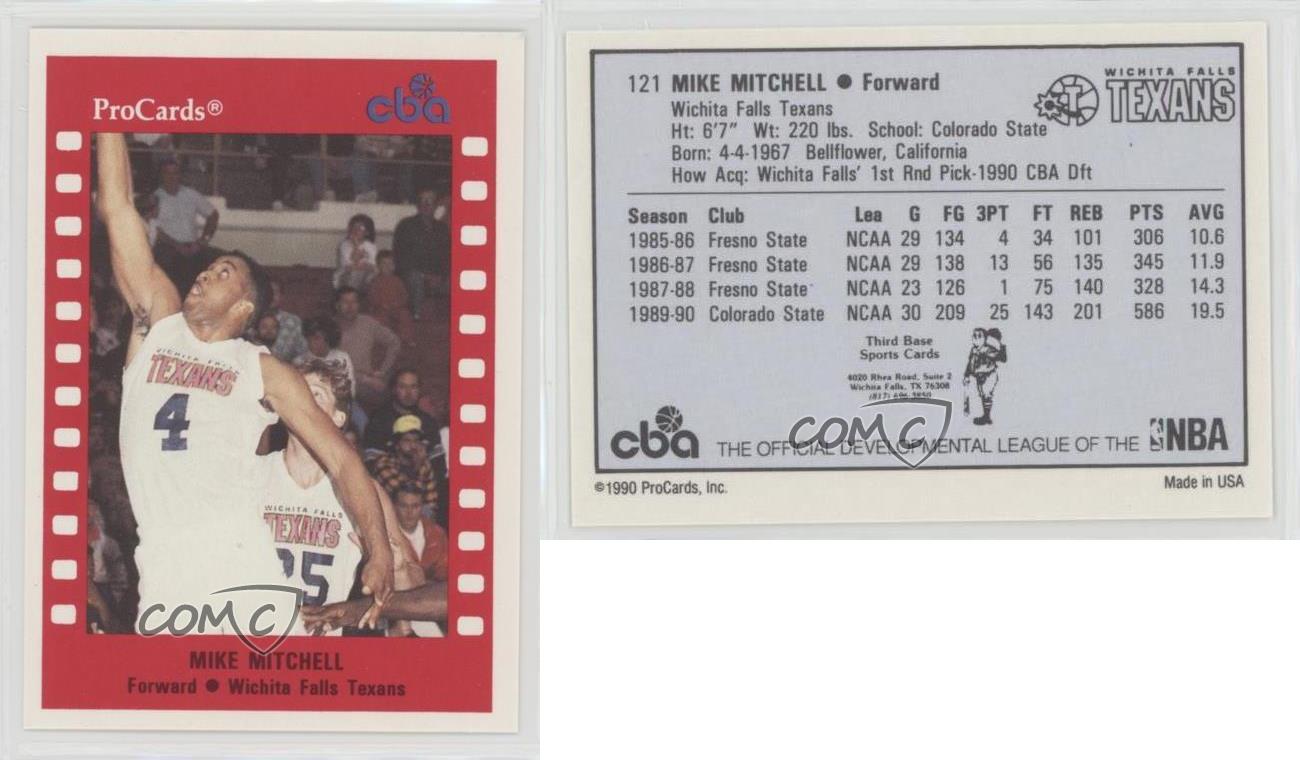 1990-91 ProCards CBA Mike Mitchell #121 - Picture 4 of 4