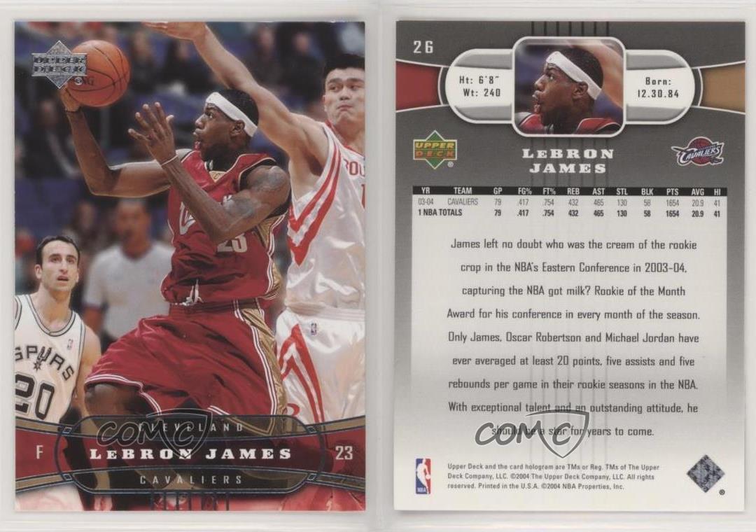 upper deck 2004 lebron james