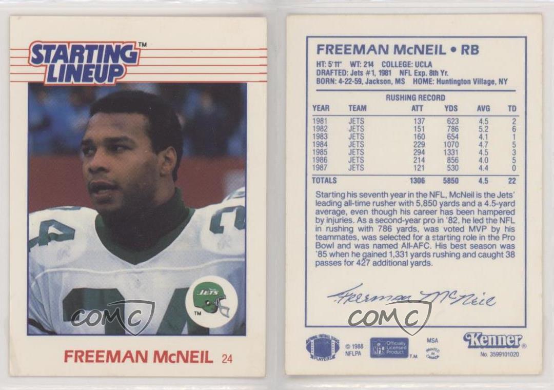 thumbnail 3 - 1988 Kenner Starting Lineup Cards Toys Freeman McNeil