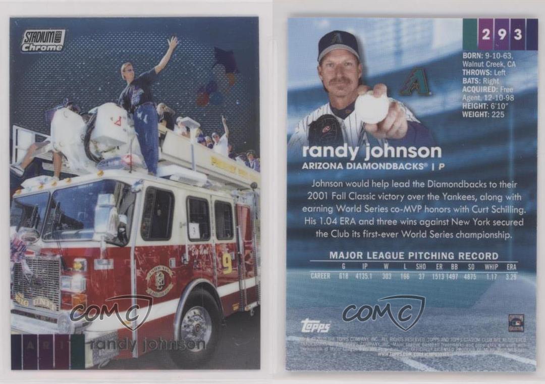 293 Arizona Diamondbacks Randy Johnson 2001 World Series Photos