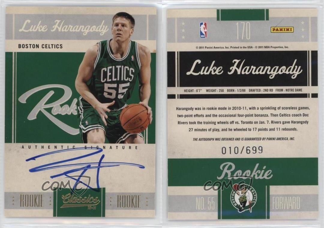 2010-11 Panini Classics Signatures /699 Luke Harangody #170 Rookie Auto RC