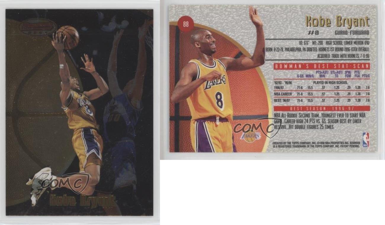 1997-98 Bowman's Best Kobe Bryant #88 HOF | eBay