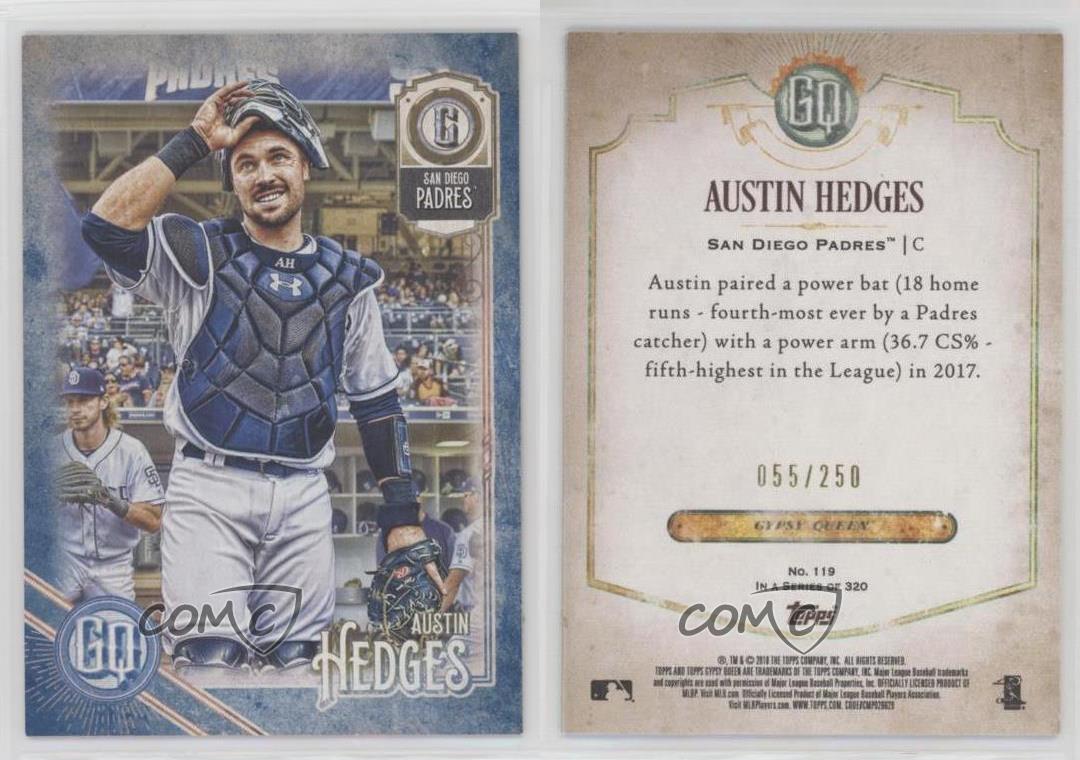 Soldes 2018 Topps Gypsy Queen Indigo /250 Austin Hedges #119