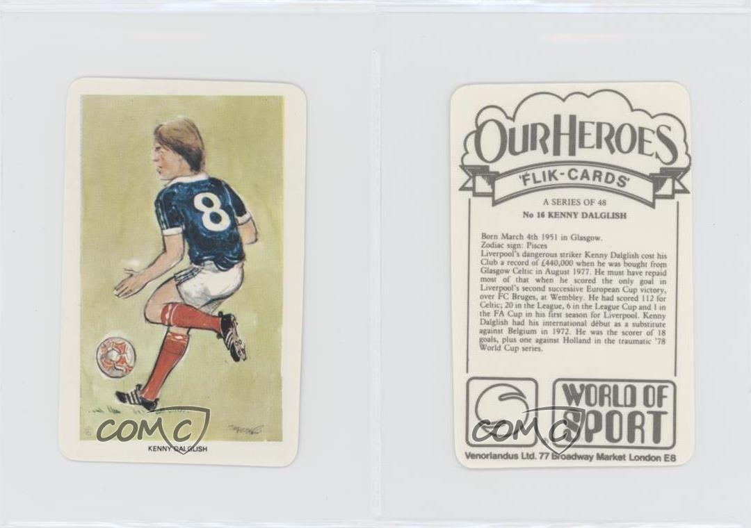 KENNY DALGLISH  1979 VENORLANDUS WORLD OF SPORT OUR HEROES SOCCER CARD 16 of 48! 