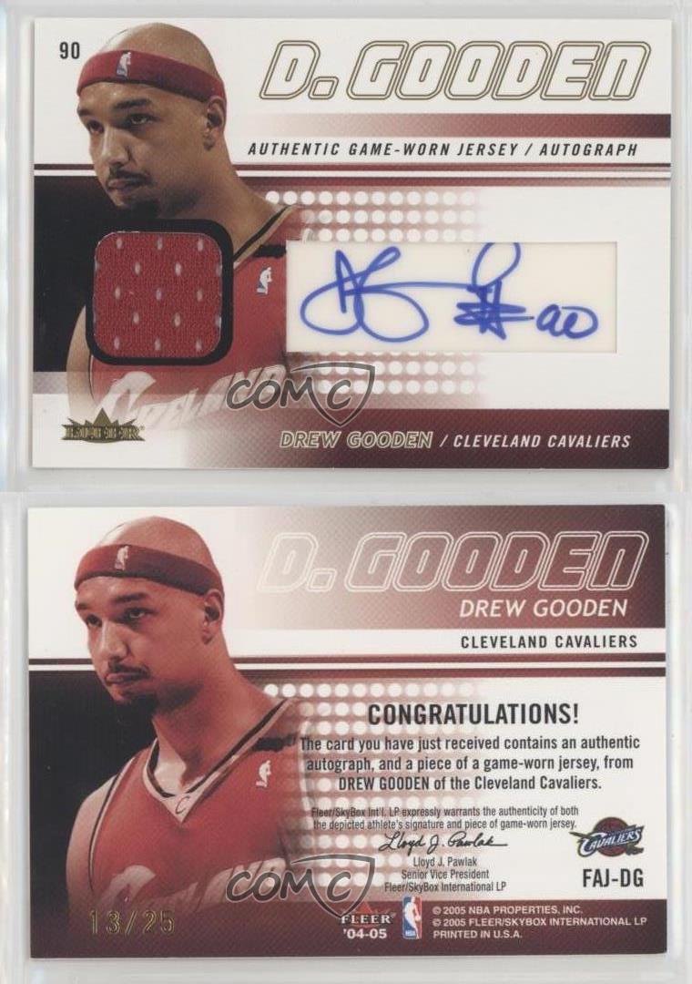 2004-05 Fleer Gradient Authentic Player Jerseys /25 Drew Gooden #FAJ-DG Auto - Picture 3 of 3