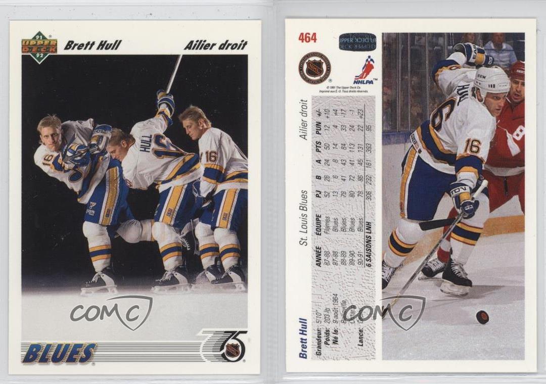Brett Hull Hockey Card 1991-92 Upper Deck # 464 NM/MT