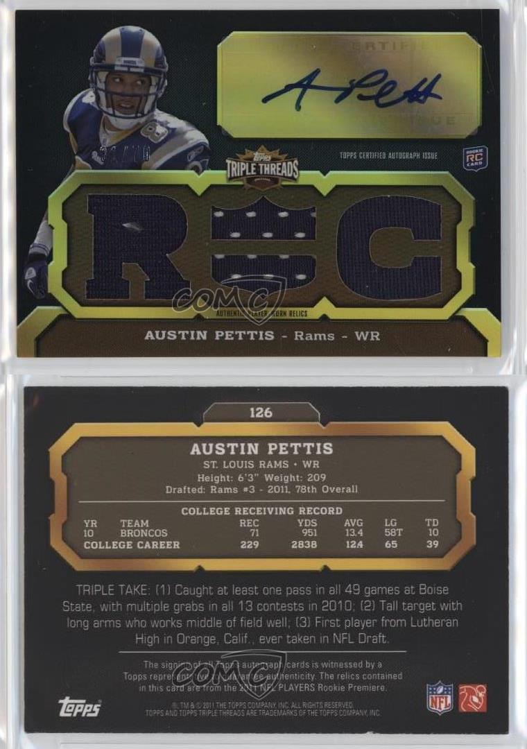 2011 Topps Triple Threads Sepia /70 Austin Pettis (RC) #126.1 Rookie Auto RC