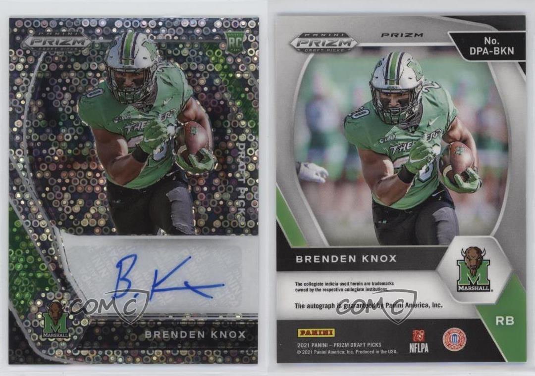 2021 Panini Prizm Draft Picks Circles Brenden Knox #DPA-BKN Rookie Auto RC