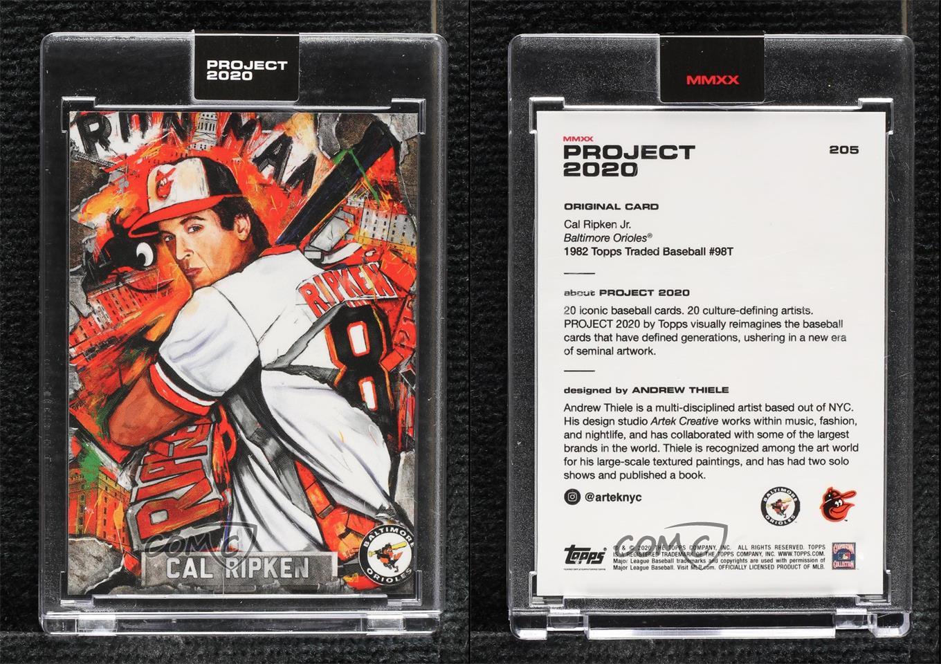 2020 Project 1982 Topps Traded /2777 Cal Ripken Jr Andrew Thiele #205 HOF - Picture 4 of 4