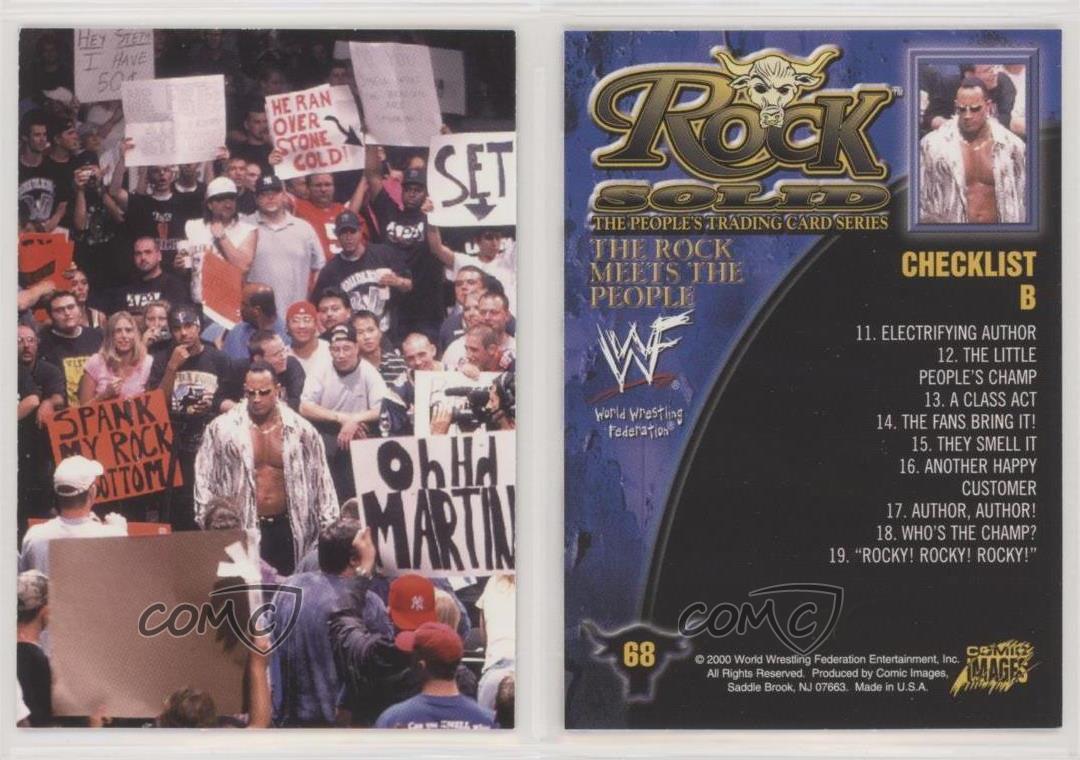 2000 Comic Images WWF Rock Solid The Rock #68