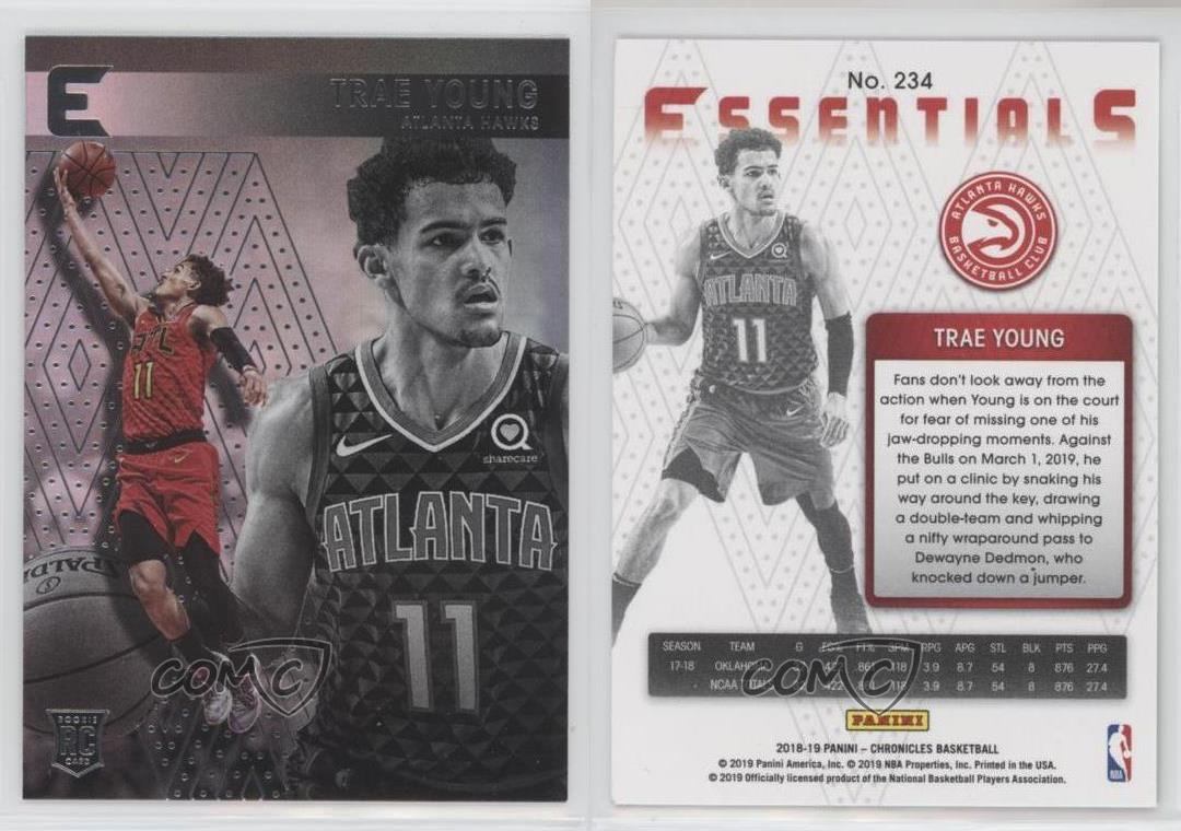 2018-19 Panini Chronicles Essentials Trae Young #234 Rookie RC | eBay