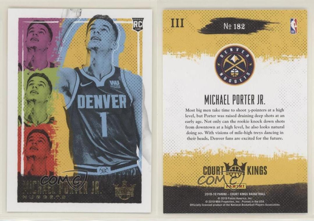 2018-19 Panini Court Kings Rookies III Michael Porter Jr