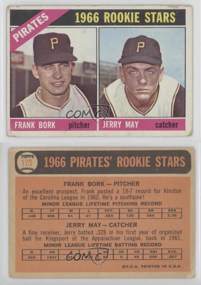 1966 Topps 1966 Rookie Stars Frank Bork Jerry May #123 outlet