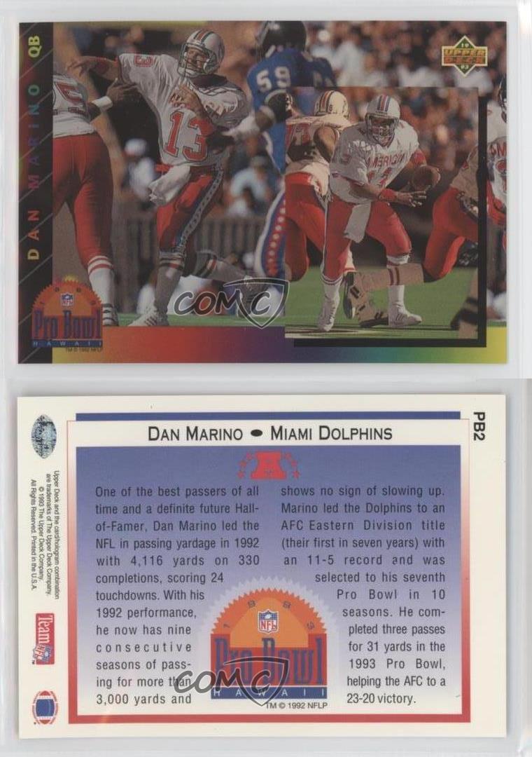 DAN MARINO 1993 Upper Deck Pro Bowl Holoview #PB2 Miami Dolphins