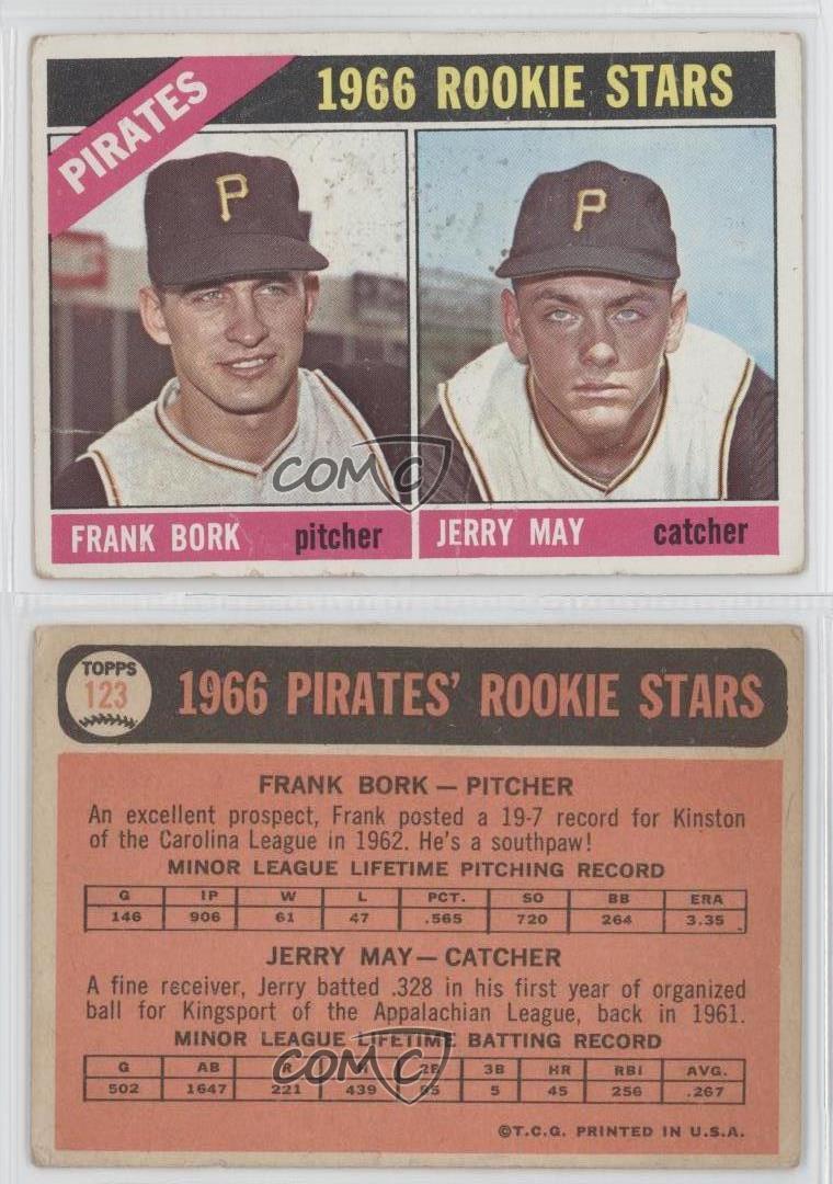 1966 Topps 1966 Rookie Stars Frank Bork tendance Jerry May #123