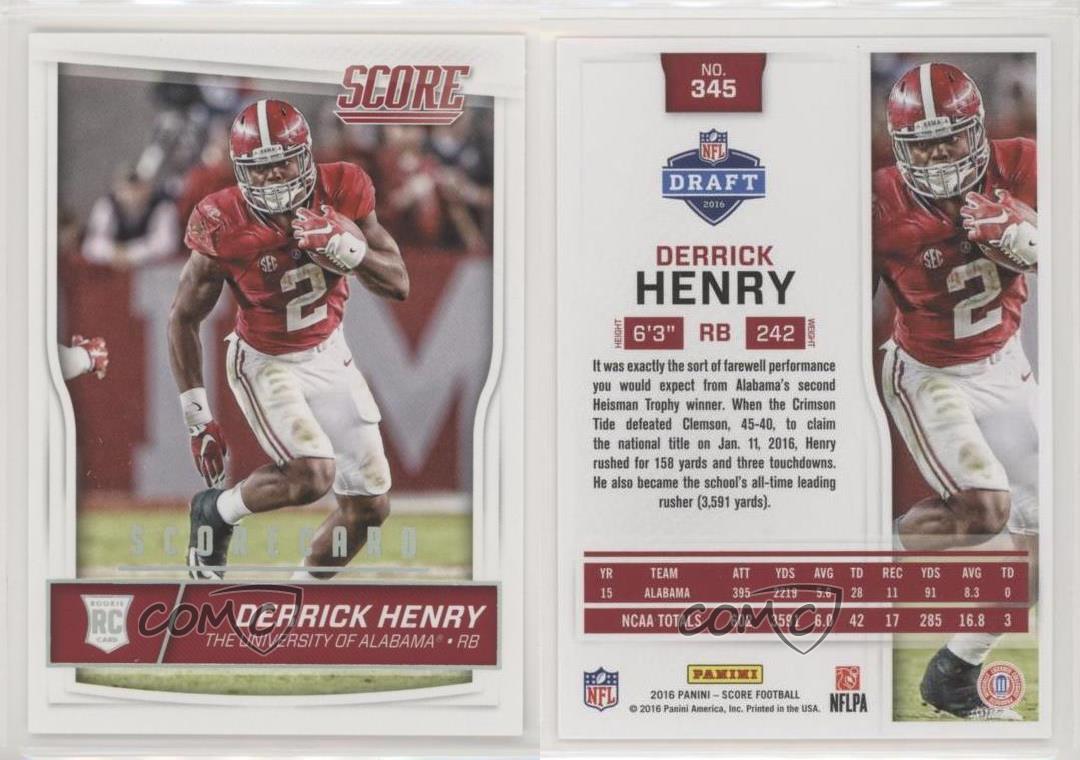 2016 Score Rookies Scorecard Derrick Henry 345 Rookie eBay
