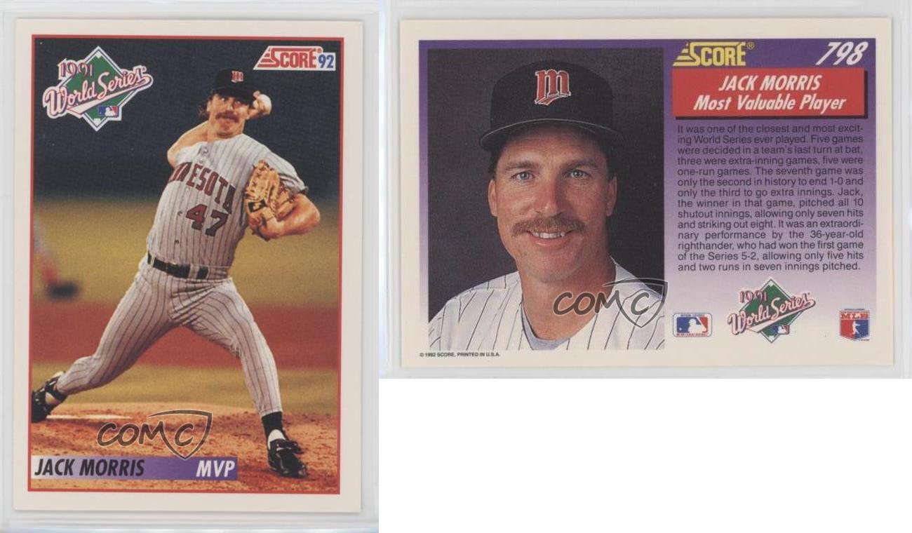 1992 Score #798 Jack Morris HL - NM-MT