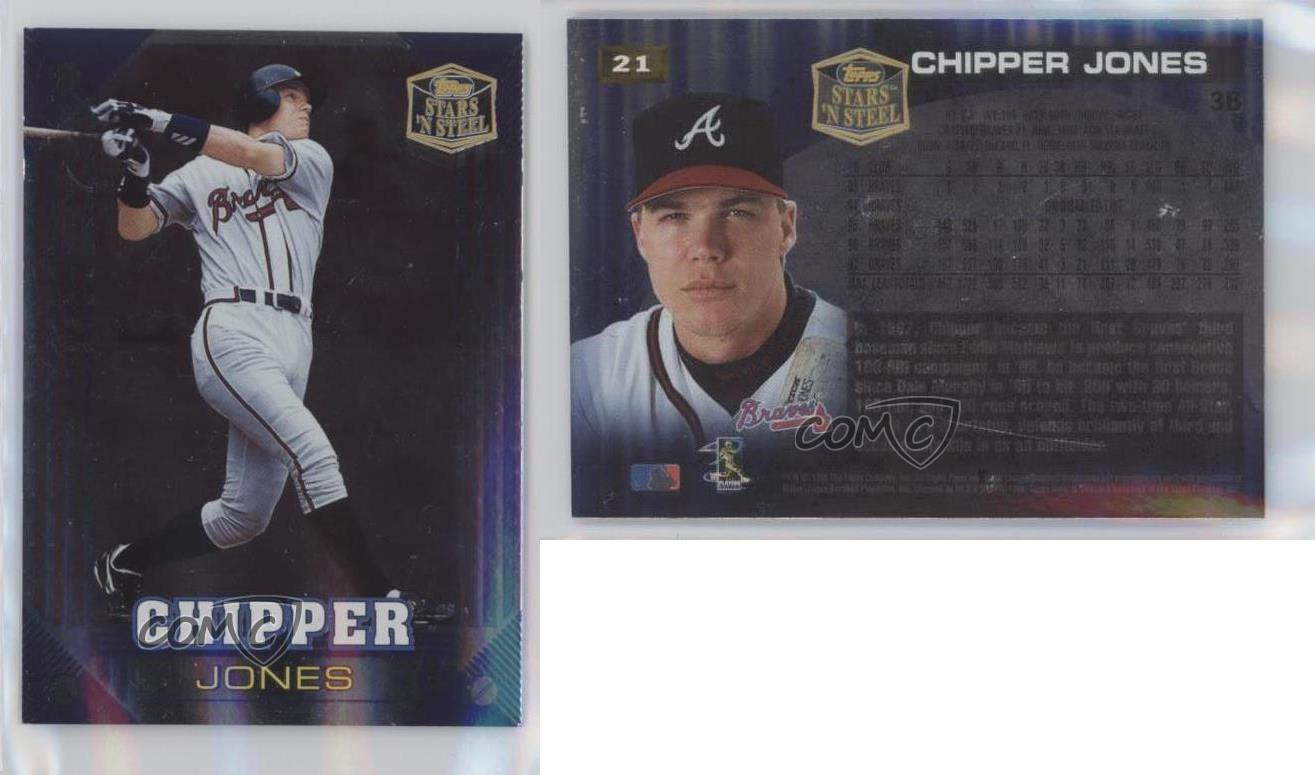 1998 Topps Stars 'n Steel Chipper Jones #21 HOF - Picture 4 of 5