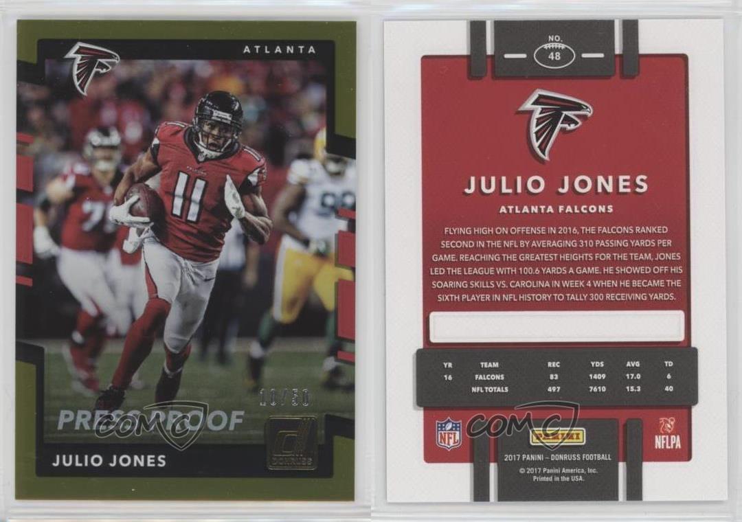 2017 Donruss #48 Julio Jones Atlanta Falcons Football Card 