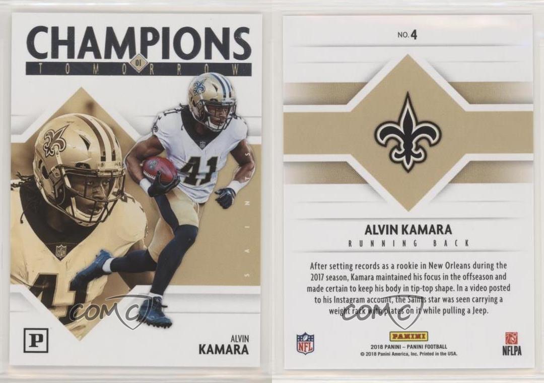 2018 Panini Champions of Tomorrow Alvin Kamara New Orleans Saints #4