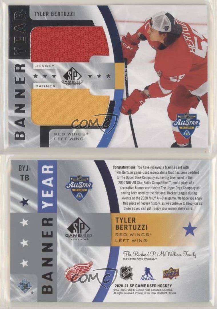 2020-21 Upper Deck SP Game Used NHL All-Star Banner Jersey Relics Tyler  Bertuzzi | eBay