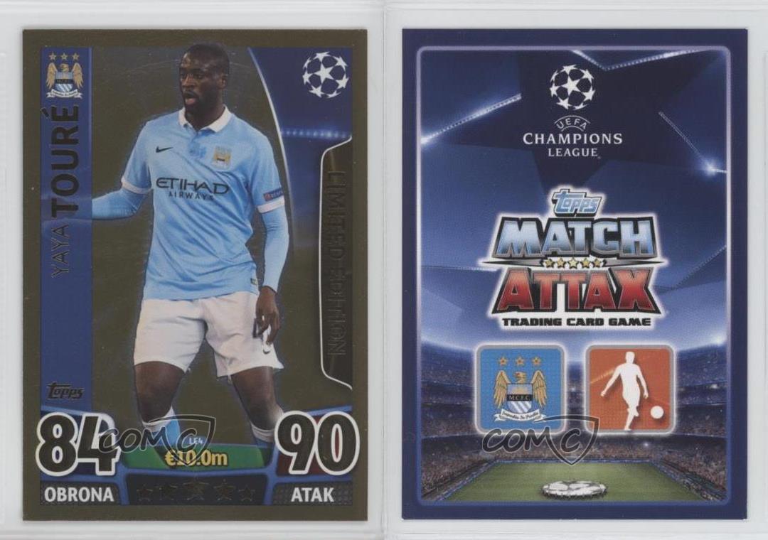 2015-16 Topps Match Attax UEFA Champions League Limited Edition Gold Yaya  Toure | eBay