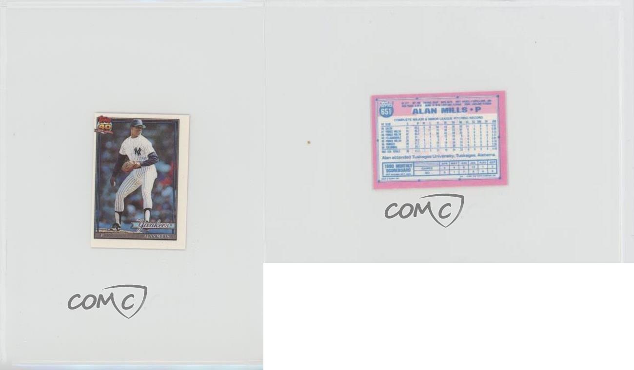 1991 en ligne Topps Micro Alan Mills #651