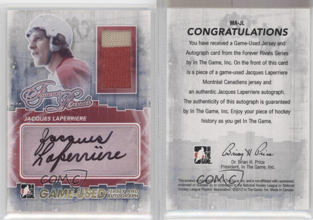 2012 ITG Forever Rivals Series Game-Used Jersey and Jacques Laperriere Auto HOF - Picture 3 of 3