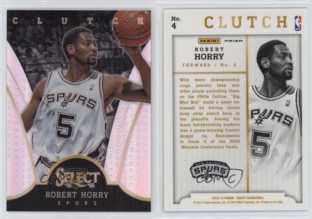 Bolso de mano Panini Select 2013-14 plateado Prizm Robert Horry #4 - Imagen 3 de 4