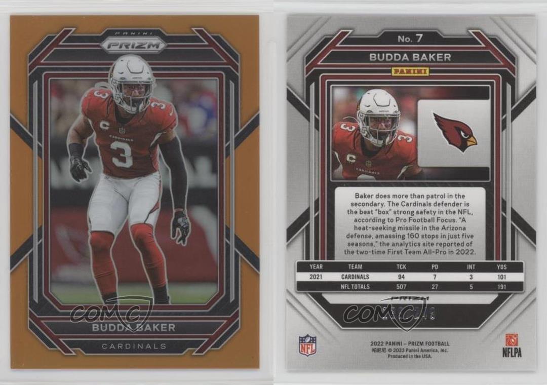 Panini Prizm Orange Prizm 2022 /249 tendance Budda Baker #7