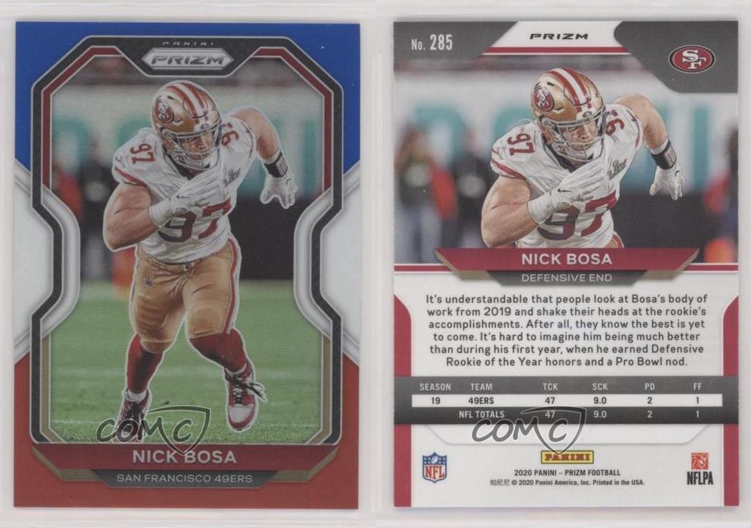 2020 Panini Prizm Red White Blue Prizm #285 Nick Bosa 49ers