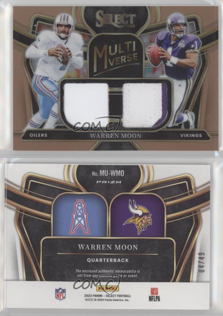 2023 Panini Select Multiverse Copper Prizm /49 Warren Moon #MU-WMO HOF - Foto 3 di 3
