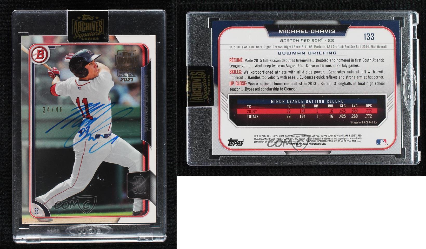 2021 Topps Archives Signature Series Michael Chavis #15BD-133 Auto /46