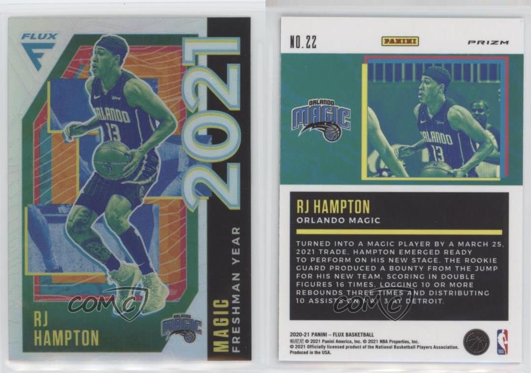 2020-21 Panini Flux Freshman Year Silver Prizm RJ Hampton #22 Rookie RC