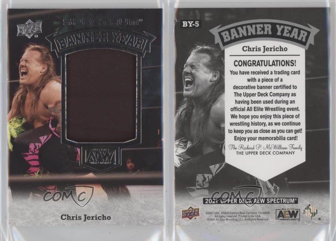 2021 Upper Deck AEW Spectrum Banner Year Relics Chris Jericho March 7th #BY-5