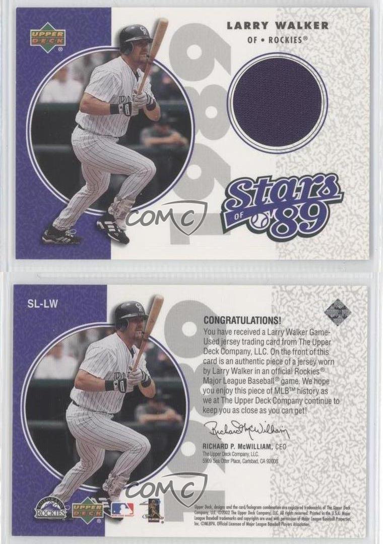 2002 Upper Deck Larry Walker Rockies Game Used Jersey Insert Baseball Card  #SL-LW at 's Sports Collectibles Store