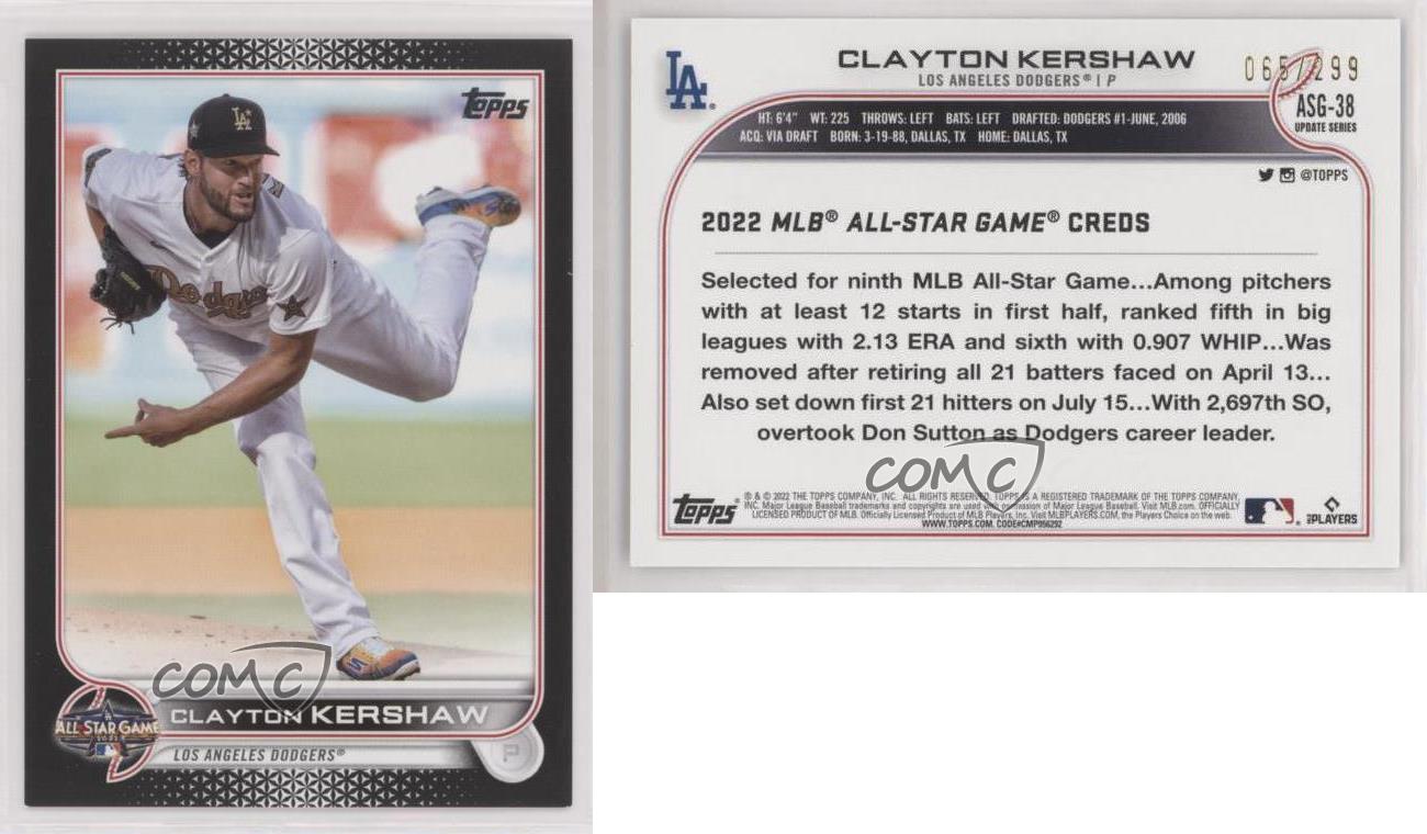 Clayton Kershaw 2022 Major League Baseball All-Star Game