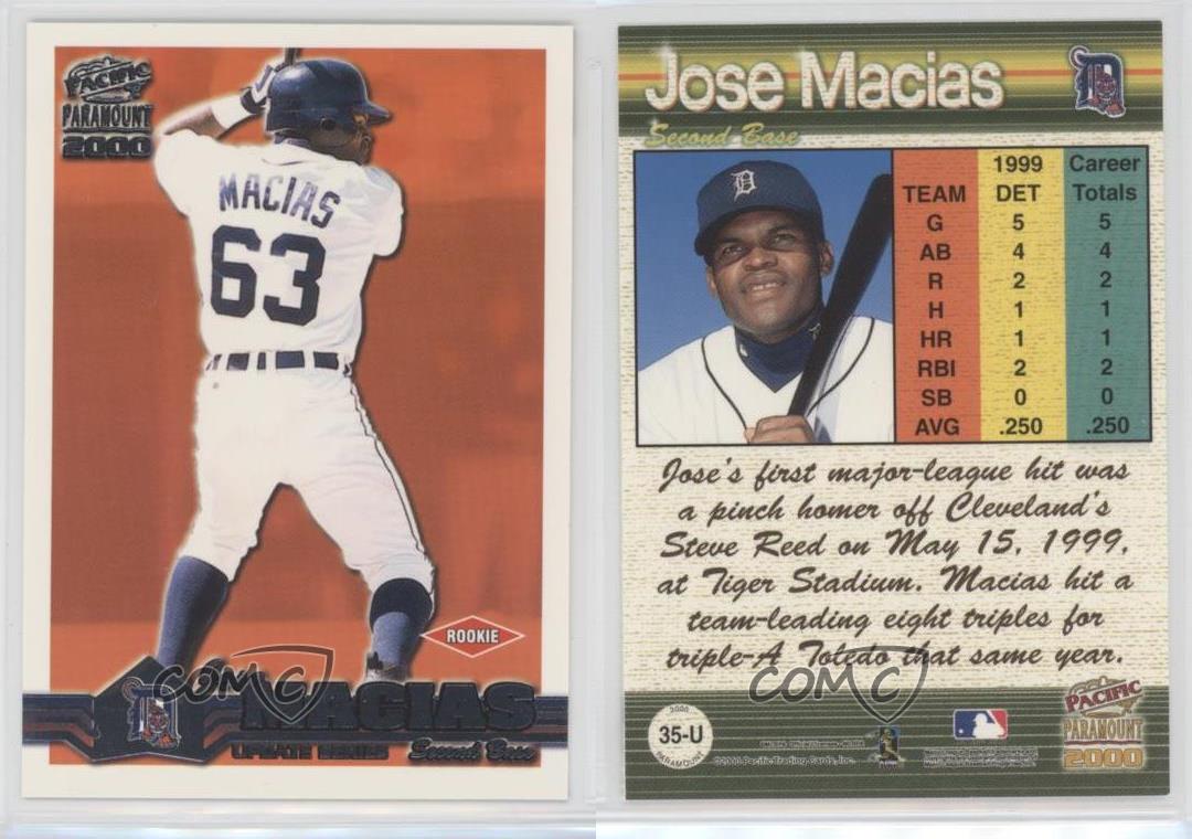 2000 Pacific Paramount Update Jose Macias #35-U - Picture 3 of 4