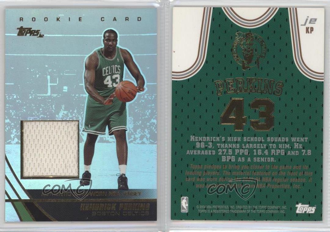 Sold at Auction: (Mint) 2004-05 Topps Jersey Edition Rookie Card Kendrick  Perkins RC #jeKP Basketball Card