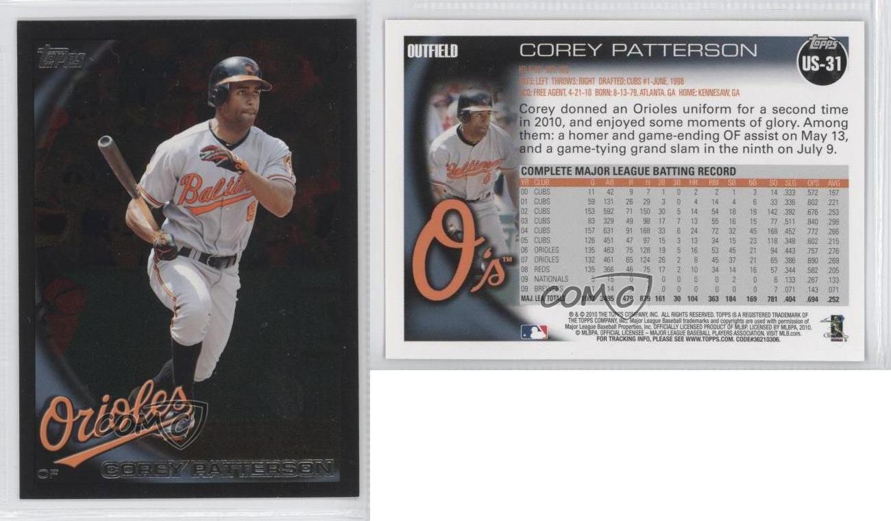 2010 Topps Update Wal-Mart All-Black Corey Patterson #US-31 - Bild 3 von 3