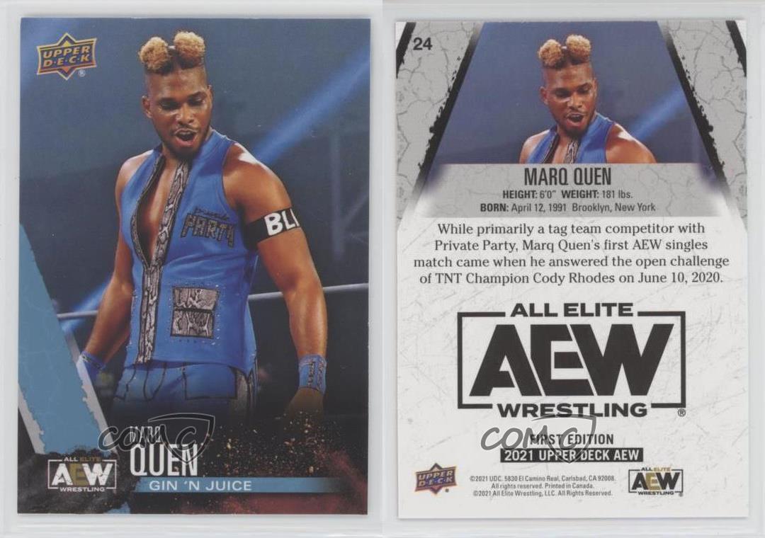 2021 Upper Deck AEW All Elite Wrestling Finisher Marq Quen #24 Rookie RC