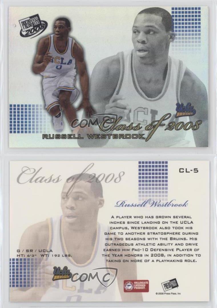 2008 Press Pass Class of 2008 Russell Westbrook #CL-5 Rookie RC | eBay